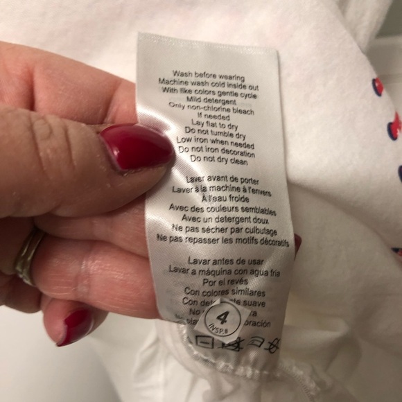 MOTHERHOOD MATERNITY FUTURE FAN GRAPHIC TSHIRT WHITE BASEBALL TANK M - Picture 6 of 9